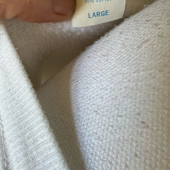 Sweatshirt turned cardigan, hand, painted long sleeve, large,  unique colorful - Picture 9 of 10